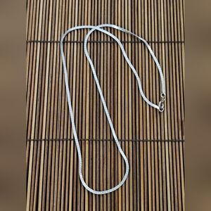 925 Silver Flat Chain Necklace (Vintage)